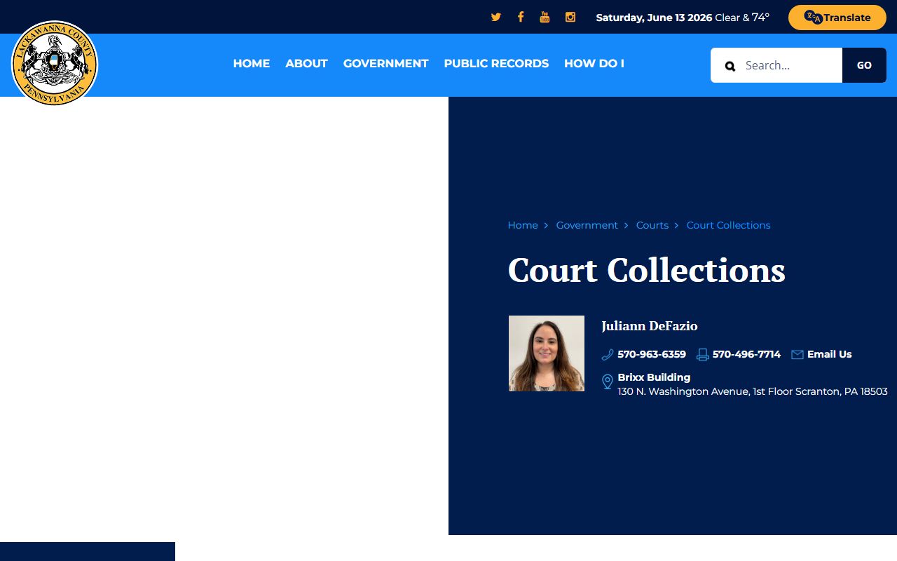 Lackawanna County arrest records and court charges Court Collections source