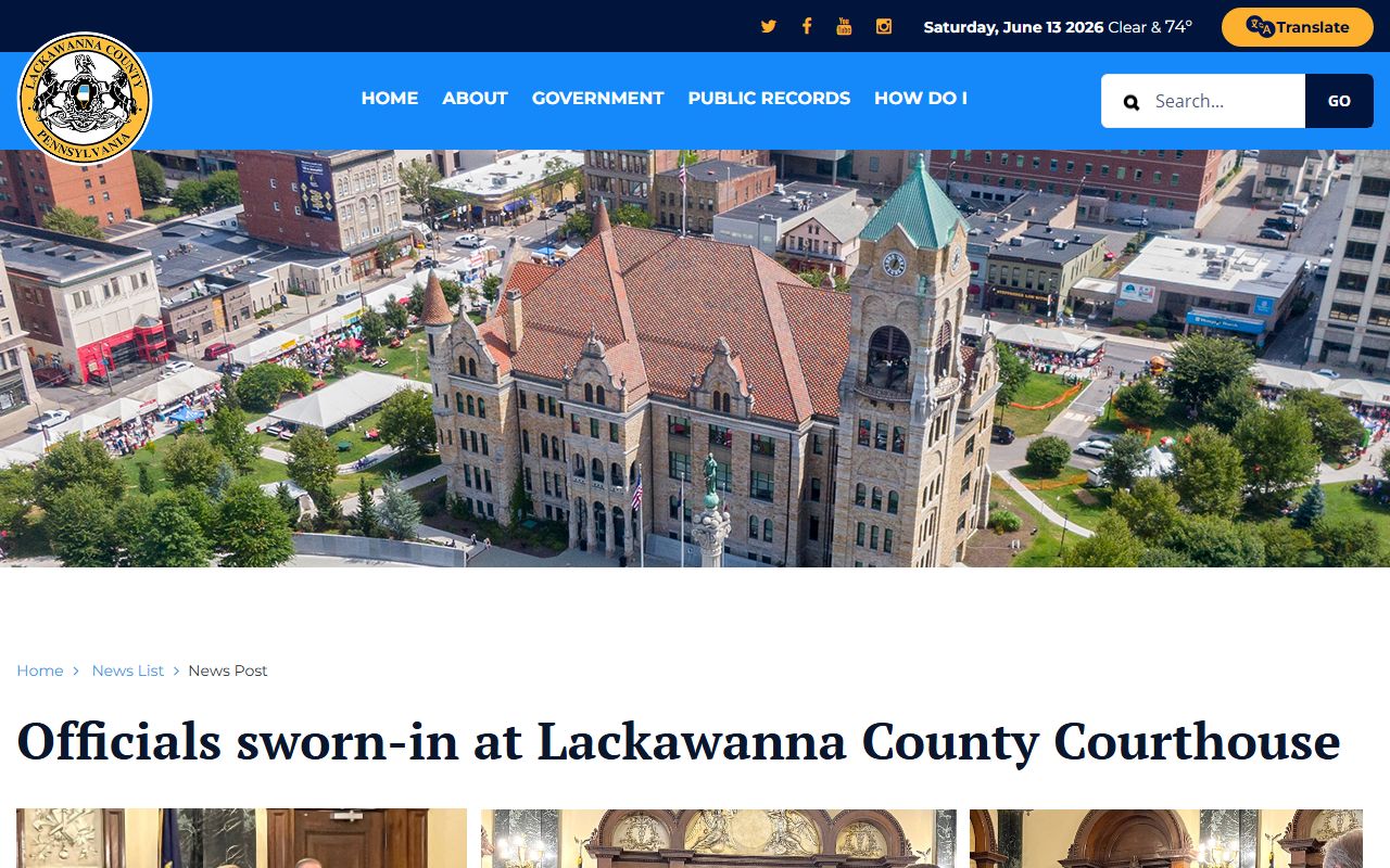 Lackawanna County court records county officials sworn in news