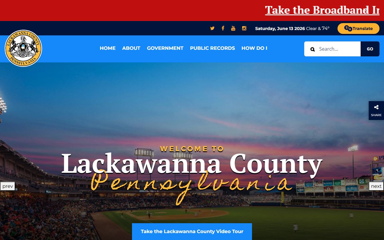 Lackawanna County court records county government homepage