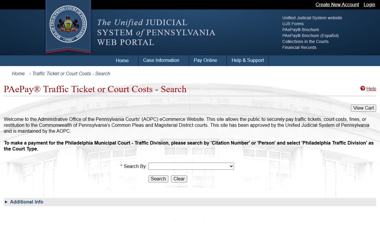 Lackawanna County traffic court records PAePay citation lookup source